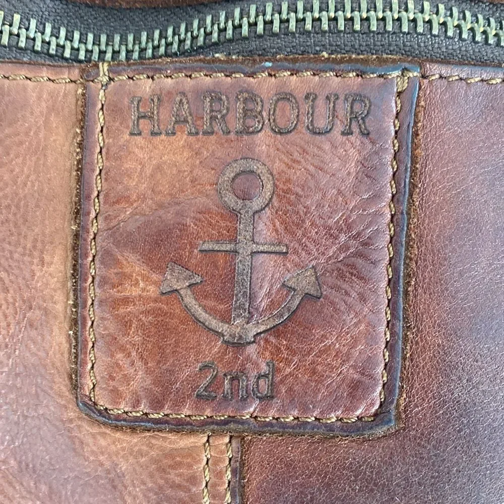 Harbour 2nd: Brown Leather Crossbody Mailer Bag Adjustable Strap Coastal